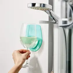 Ватт пластиковый держатель для вина для ванной душ красный держатель для вина стекло-как поверхности