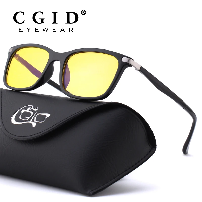 

CGID TR90 Computer Glasses Anti Blue Light Radiation Optical Print Glasses Rectangle Eye PC Glasses Frames Men & Women CY46