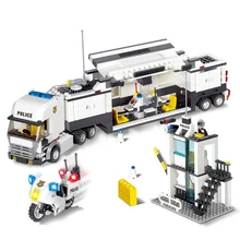 6727 City Street Police Station Car Truck Building Blocks Bricks Educational Toys For Children Gift Christmas