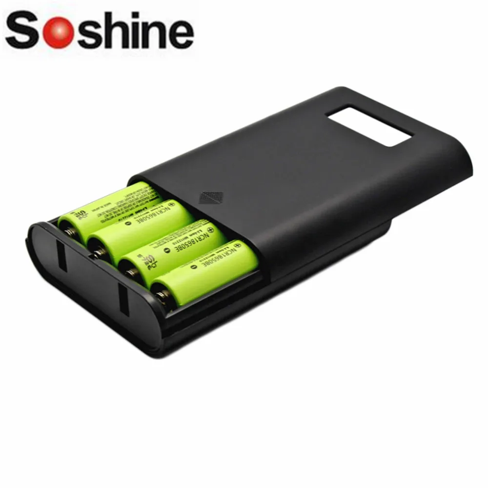 

Soshine E3S LCD Display Replaceable Batteries Power Bank Professional Charger For 4 Pieces 18650 Batteries Black High Quality!