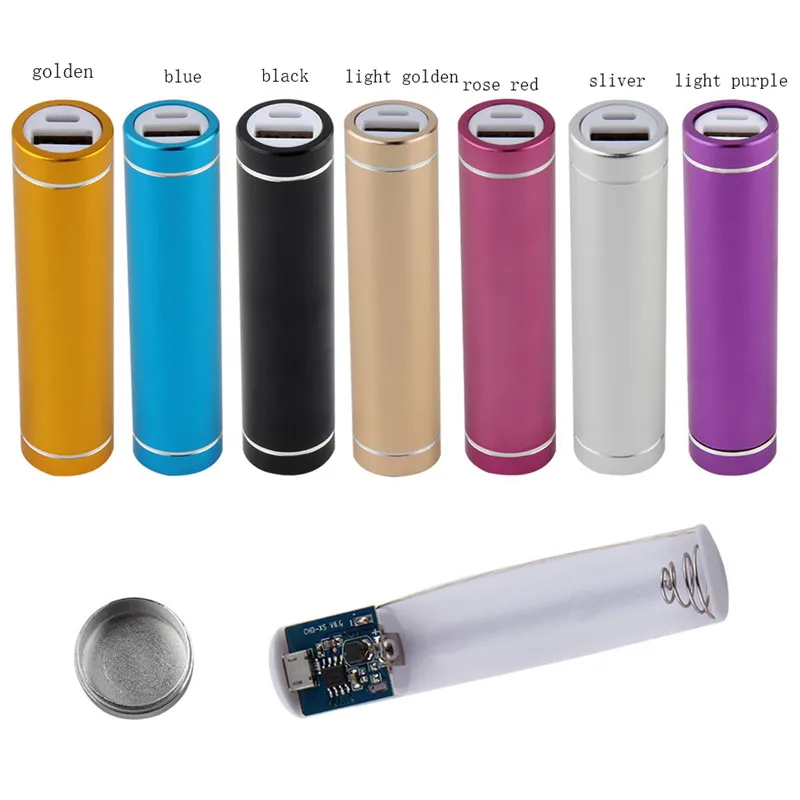 

Multicolor 18650 Power Bank Case Hard Universal USB 5V 1A Mobile Charger Pack 18650 flat Battery Case External Kit Case