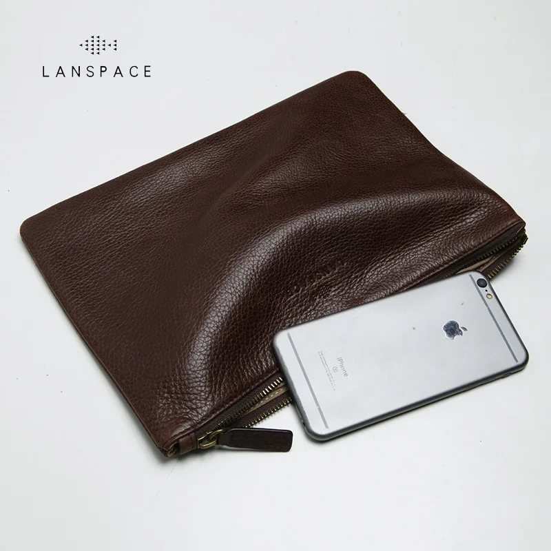 Кожаная мужская сумка LANSPACE брендовые кошельки для мелочи модная ipad|brands leather man