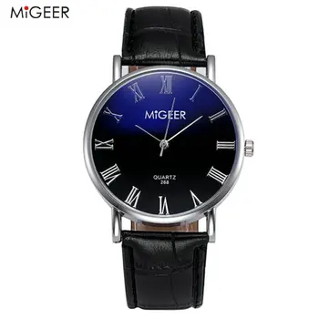 

MIGEER Simple Sport Men's Watches 2019 Top Brand Luxury Casual Men Watch Fashion Watch Men Watches Leather erkek kol saati