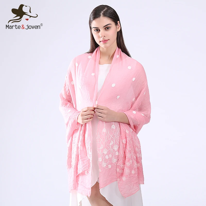 

New Japanese Style Long Scarves and Shawls for Women Floral Embroidery Wraps Simple Design Mori Girls Scarfs and Wraps