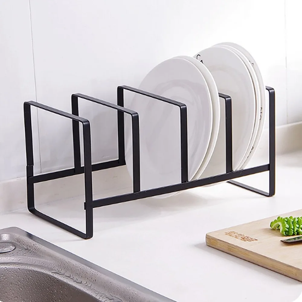 Metal Kitchen Dish Shelf Vertical Dish Bowl Drying Rack Multifunction