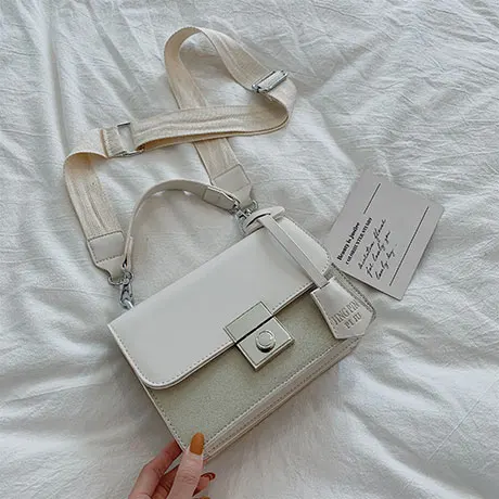 Элегантная женская повседневная сумка-тоут модная новая качественная женская дизайнерская сумка из искусственной кожи с замком, дорожные сумки через плечо - Цвет: White