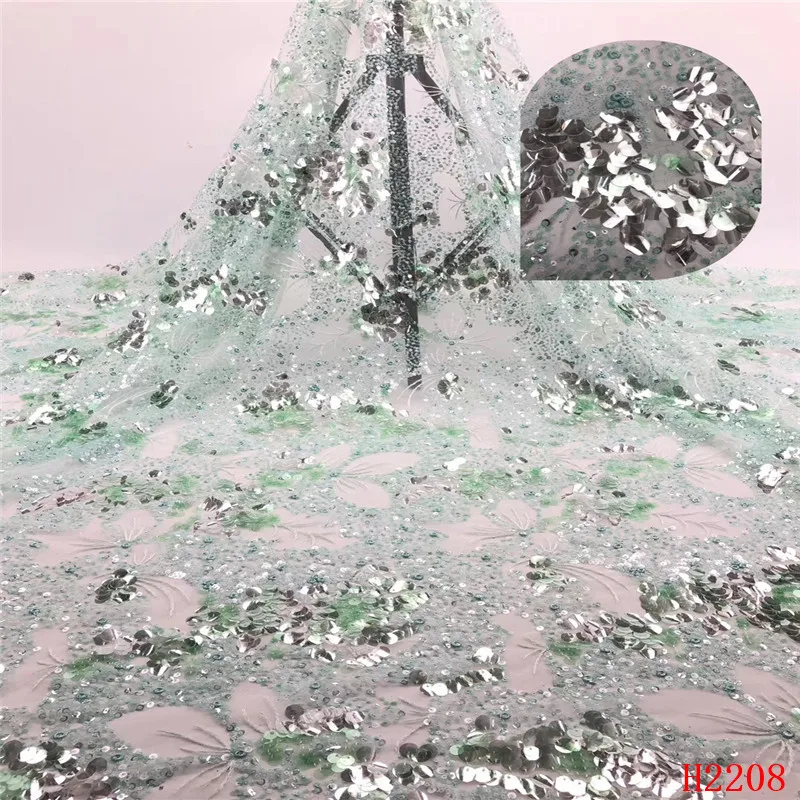 Женское кружевное платье кружевная ткань с 3D вышивкой и блестками HJ2208-1 2019 | Дом