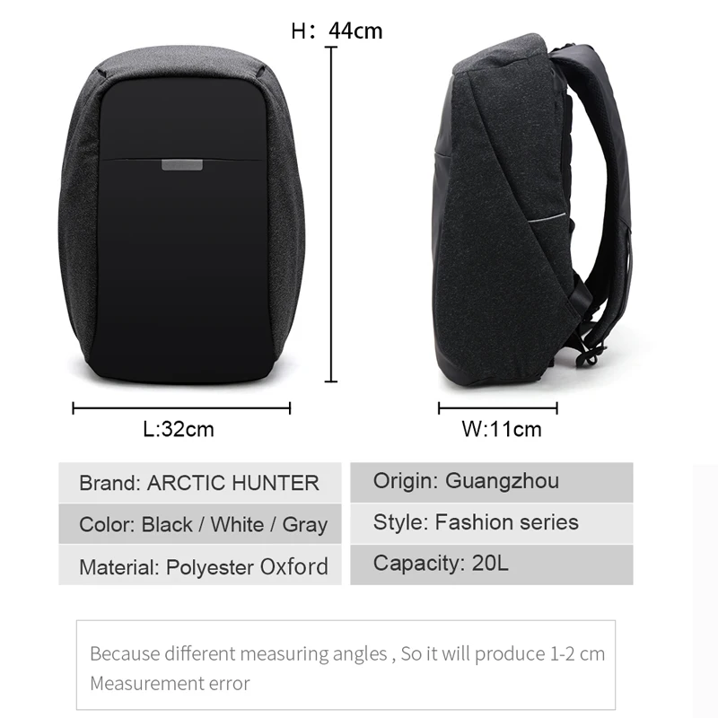 ARCTIC HUNTER 2018 Anti theft ноутбук рюкзаки для подростка большой ёмкость рюкзак мужской