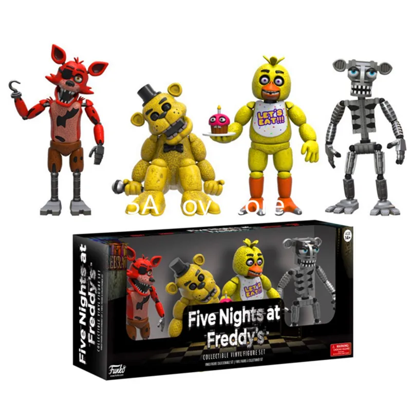 4 шт./лот Five Night At Freddy's FNAF Экшн фигурки игрушки Foxy Freddy ПВХ Фигурки для детей 5 см