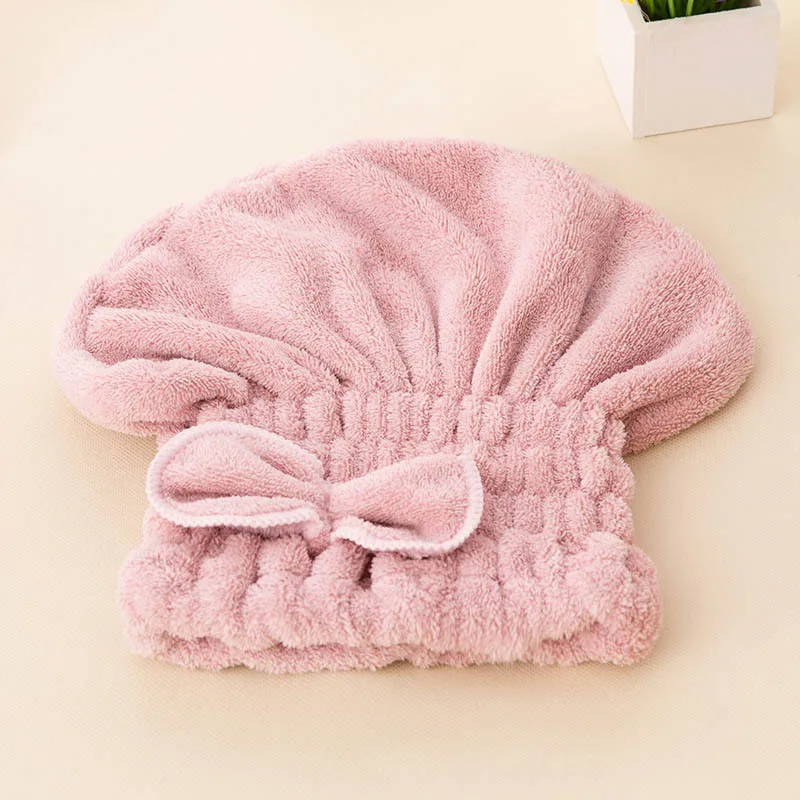 Microfiber Dry Hair Cap Shower Cap Thickening Coral Velvet Princess Hat Fast Super Absorbent