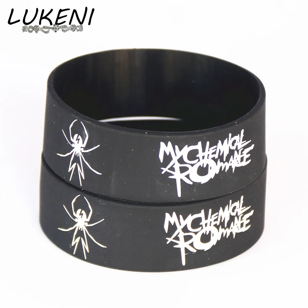 

1PC Hot Sale My Chemical Romance Silicone Wristband Rubber Power Men Bracelet Spider Punk Rock Band Banles Music Lover SH065