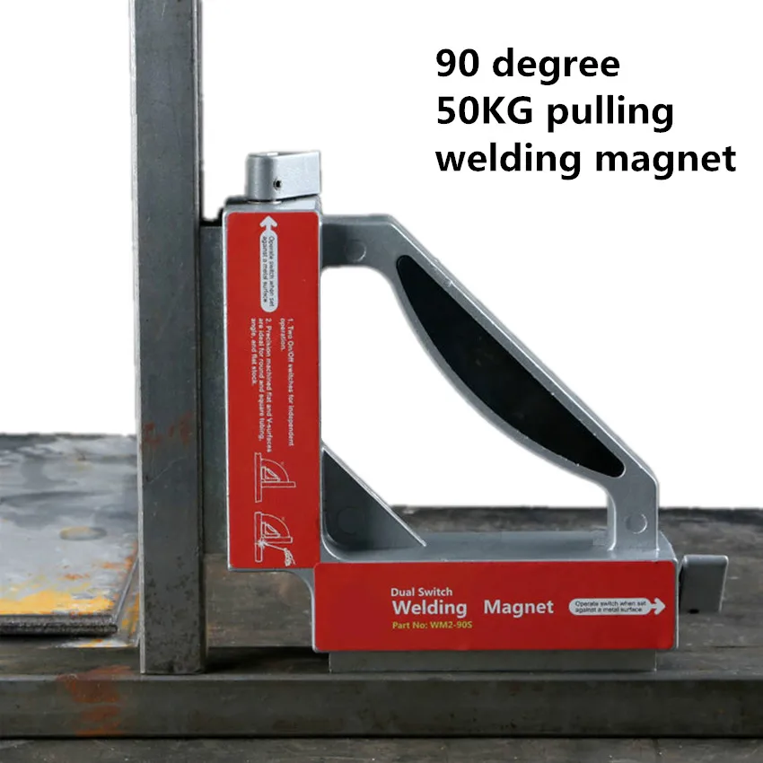

Double Switch Neodymium Welding Magnets Strong NdFeB Magnetic Clamp Holder 50Kg Pulling Force Permanent Rare Earth Magnet 1pc