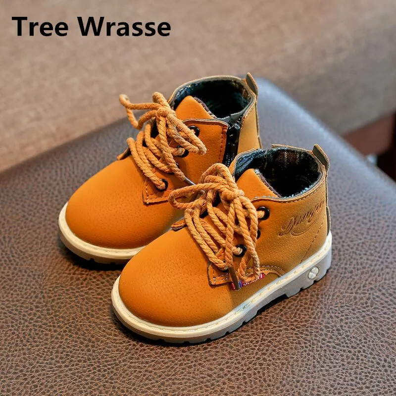 

Autumn Children Martin Boots Winter Boys Snow Boots Kids Sports Shoes Girls Warm Lace up Ankle Boots Cotton Shoes Wholesale