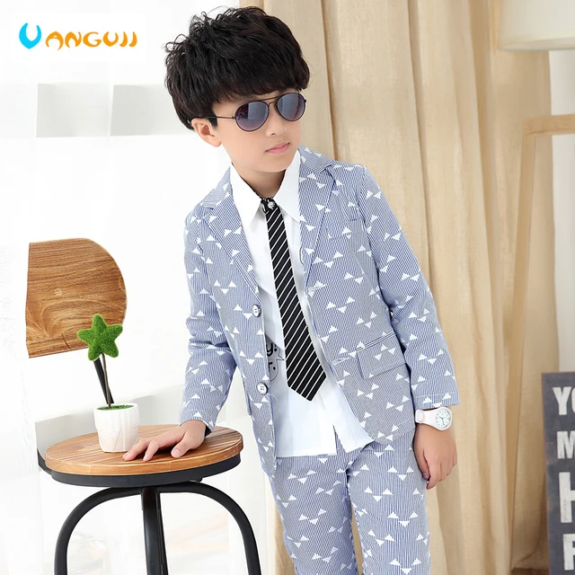 Boys blazer suits 2 piece sets for kids 5 13 years old boys clothes hot