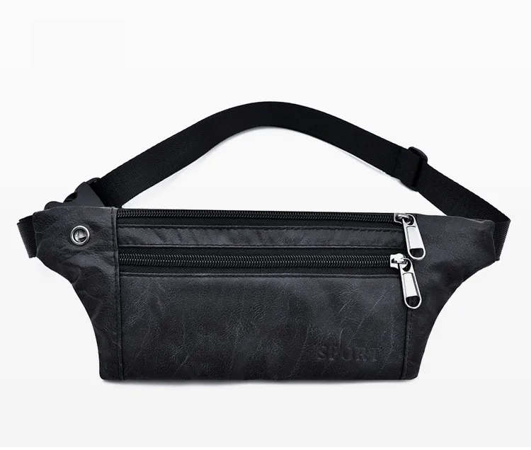 Поясная сумка для мужчин из искусственной кожи поясная сумка модная поясная сумка унисекс сумка для телефона повседневная черная нагрудная сумка для спорта на открытом воздухе поясная сумка