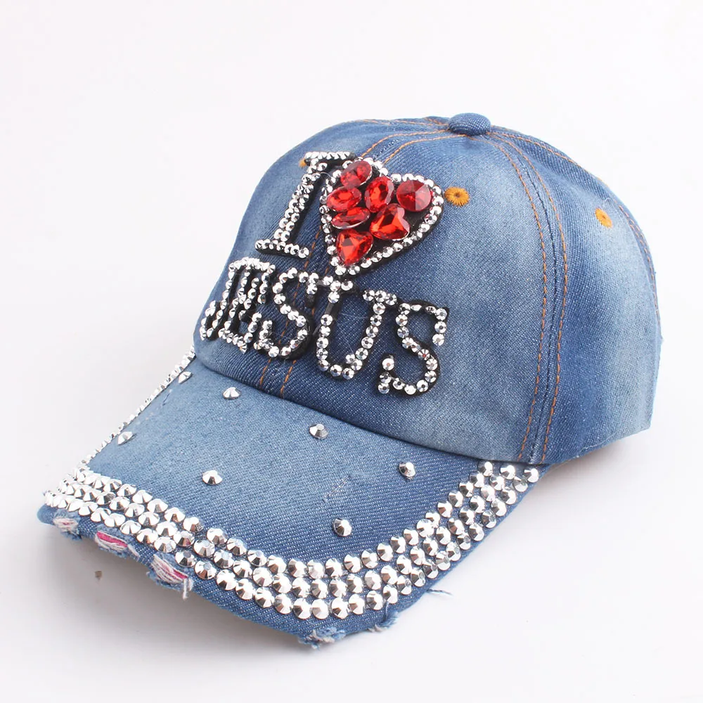 Новая бейсболка Hami Otwo кепка со стразами и надписью I LOVE JESUS уличная Кепка Snapback для