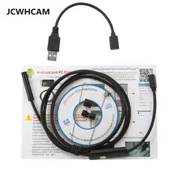 Jcwhcam эндоскопа 8 мм Mini USB Android эндоскопа мини Камера Водонепроницаемый автоинспекции змея трубка USB endoskop Камера