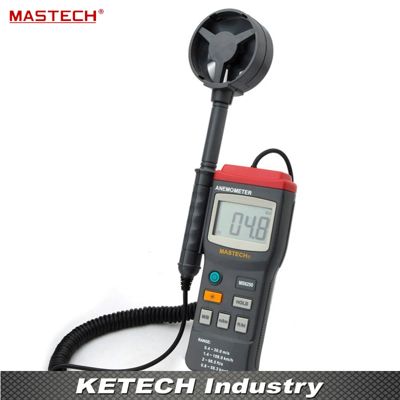 

Digital Anemometer Wind Speed Air Velocity Tester MASTECH MS6250
