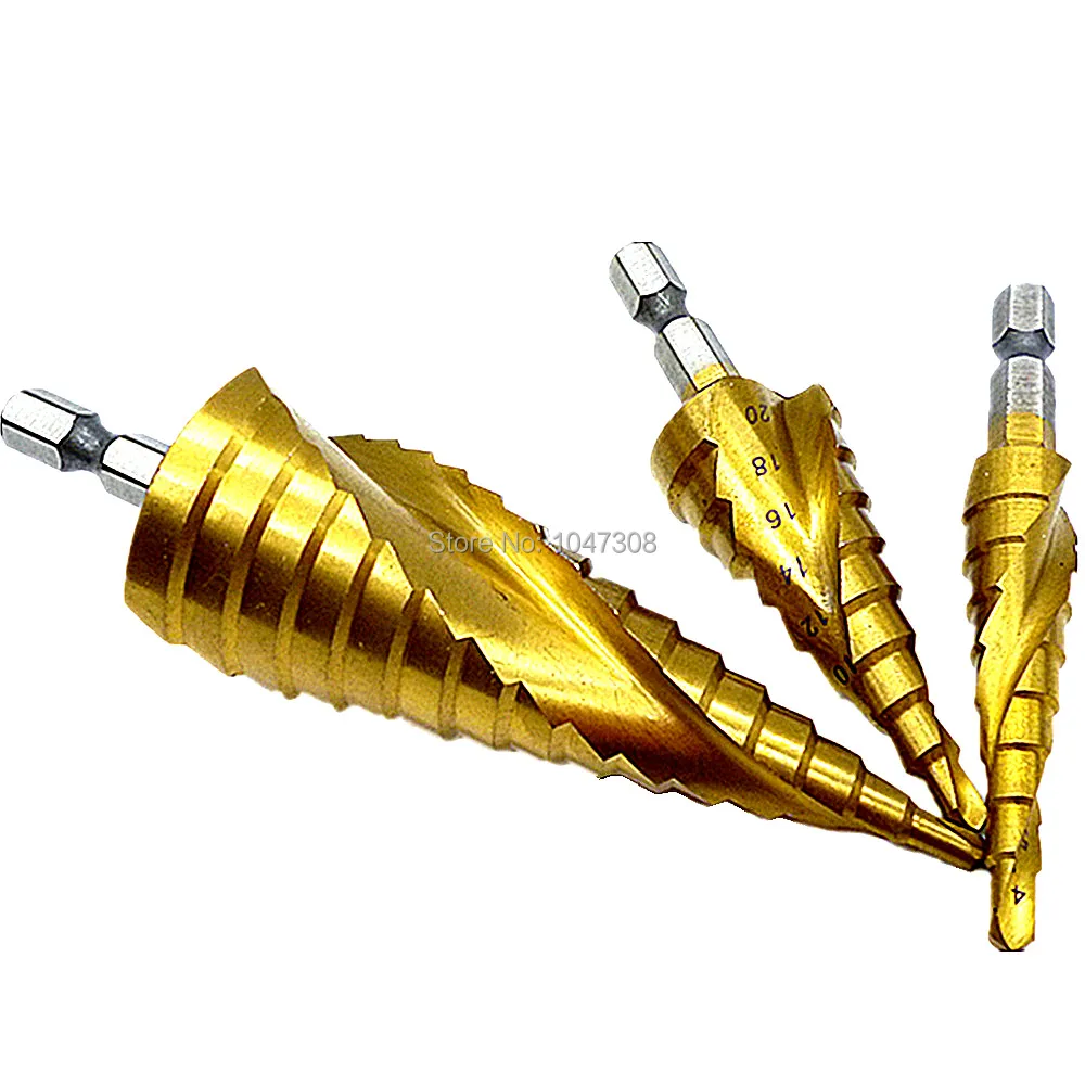 Spiral grooved Step Drill Bit