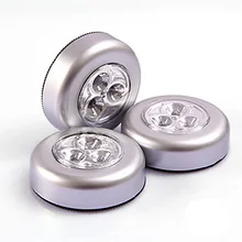 Горячая 2 шт./лот авто Интерьер светодиодный сенсорный свет Батарея мощность чтения ночник декоративный светильник