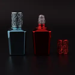 MUB-Новый Дизайн 15 мл УФ Стекло многоразового бутылки Для мужчин и Для женщин Портативный Путешествия Флакон с Сплав Кепки