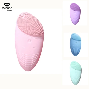 

Oval Face Vibration Cleansing Brush Sonic Silicone Electric Pore Acne Blackhead Cleanser Waterproof Massager Mini Face Brush
