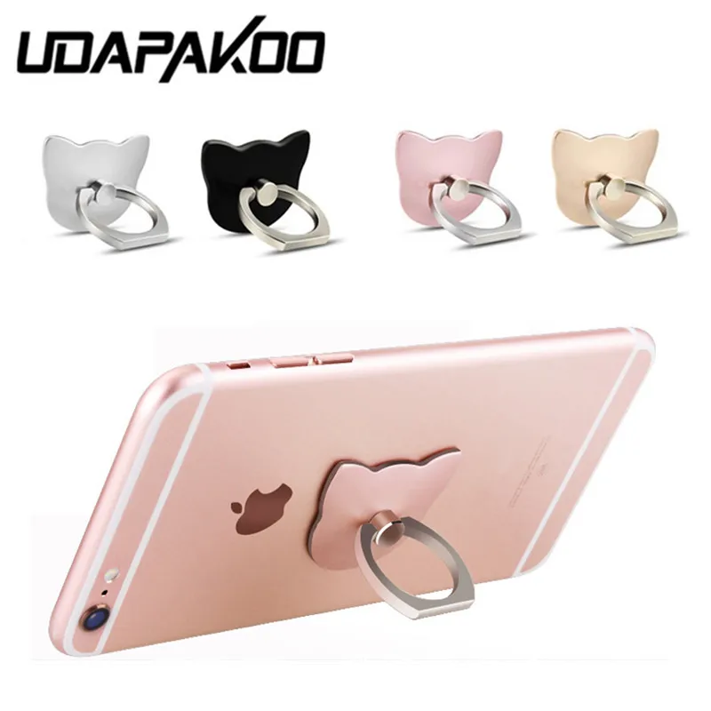 

Udapakoo cartoon Finger Ring Holder 360 Degree Metal Phone Hand mini Stand Holder Universal For iPhone 7 6 x Samsung all phone