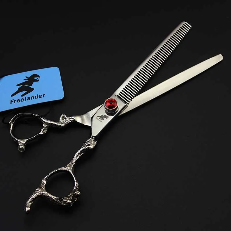 7 дюймов Pet Groomer резка Акула истончение плотные ножницы Дракон ручка