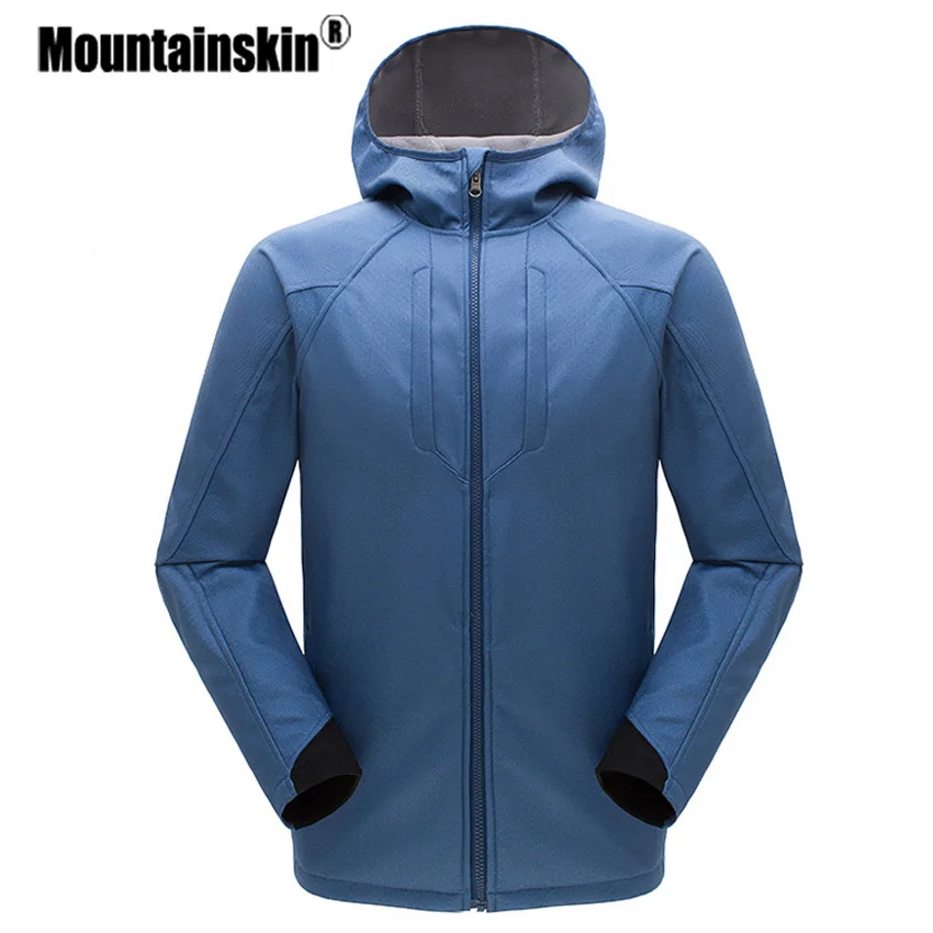Mountainskin الرجال الشتاء سميكة سوفتشيل جاكيتات الرياضة في الهواء الطلق معاطف يندبروف التخييم التنزه الإرتحال العلامة التجارية الملابس VA273