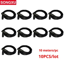 10 шт./лот 10 м длина 3-контактный подключение сигнала DMX кабель для свет этапа, свет этапа аксессуары / SX-AC015