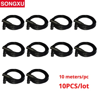 

SONGXU 10pcs/lot 10 Meters length 3-pin signal connection DMX cable for stage light stage light accessories/SX-AC011