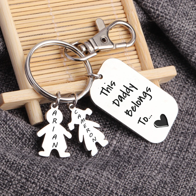 

Personalized Key Chain, Custom Daddy Key Chains, Personalised Daddy Keyring, Custom Names, Gift for Daddy, Fathers Day Gift