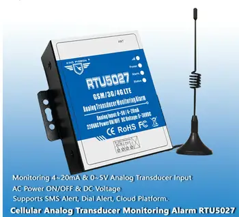 

GSM 3G 4G LTE Wireless IOT Modbus Gateway Analog Transducer Power Status Monitoring Alarm Controller RTU5027