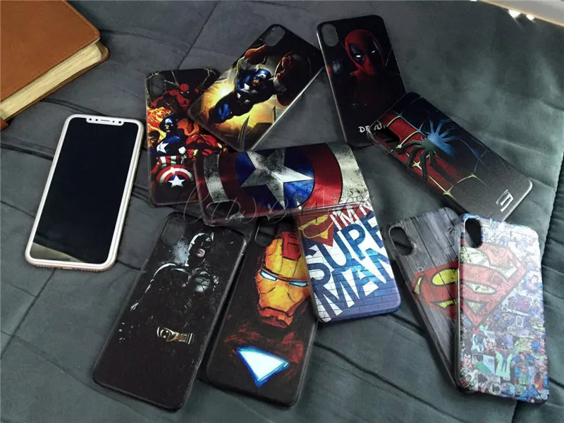 Чехол Marvel, Мстители, Супермен, чехол для iPhone X, 5S, 6, 6 S, 7, 8 Plus, паук Бэтмэн, Капитан Америка, чехол для телефона для iPhone 10