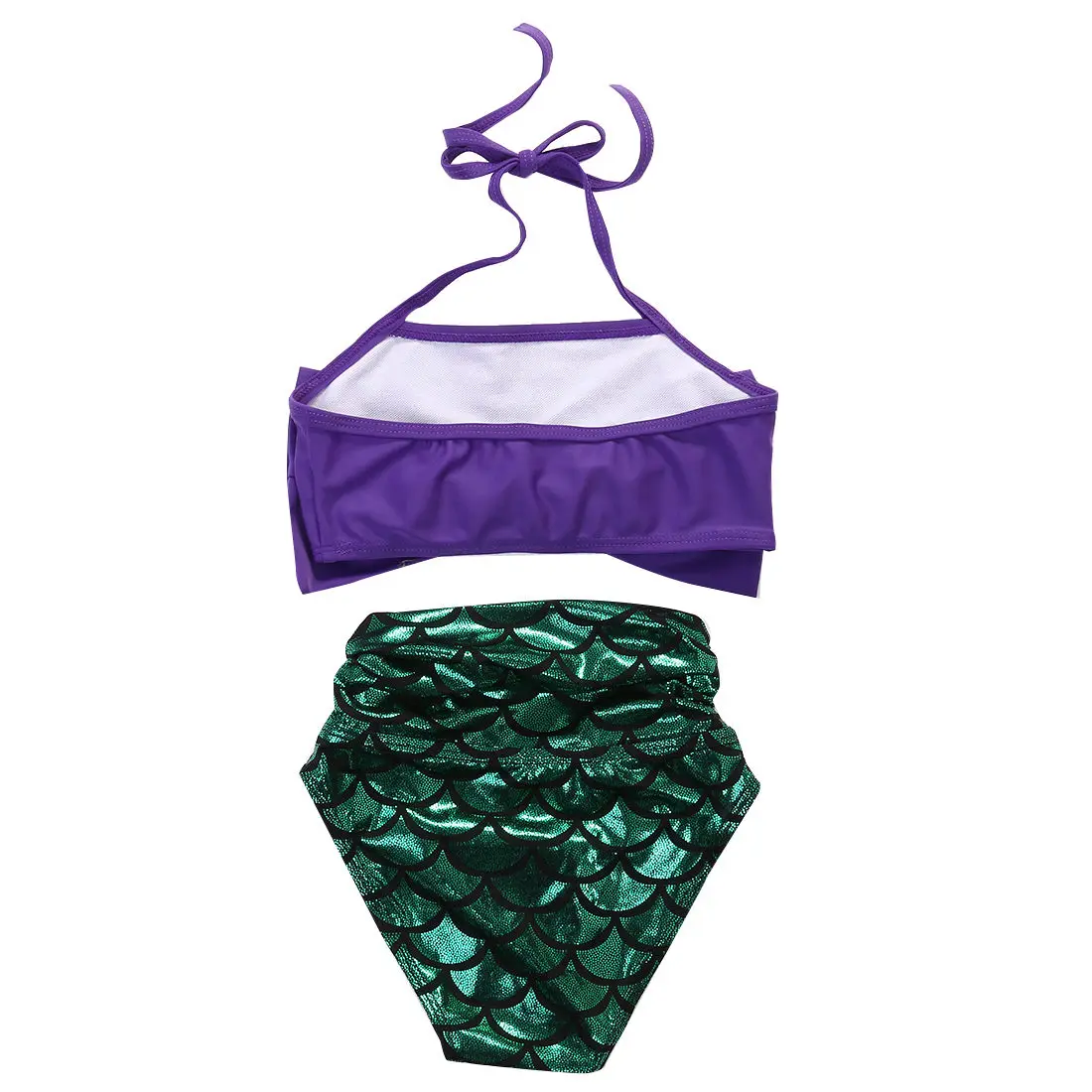 Костюм-бикини русалки для девочек; купальный костюм принцессы; купальный костюм