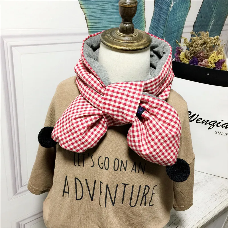 Зимний детский шарф-кольцо, шарфы с бантом для мальчиков и девочек, детский шарф с воротником, милый удобный модный теплый хлопковый шарф