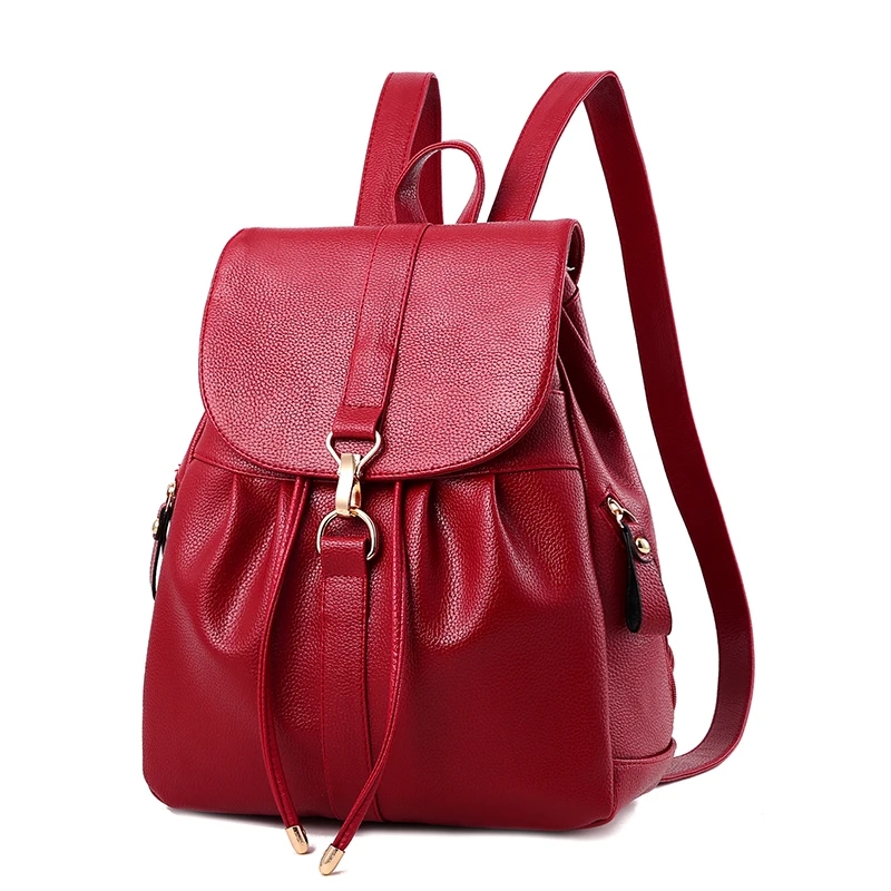 

Women Backpack 2018 Fashion High Quality Youth Leather Backpacks for Teenage Girls Female School Bag Backpack mochila