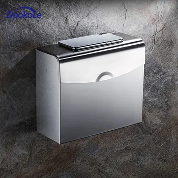 

Toilet Paper Holder Stainless Steel Bathroom Larger Tissue Paper Towel Roll Holder Hanger Wall Mount