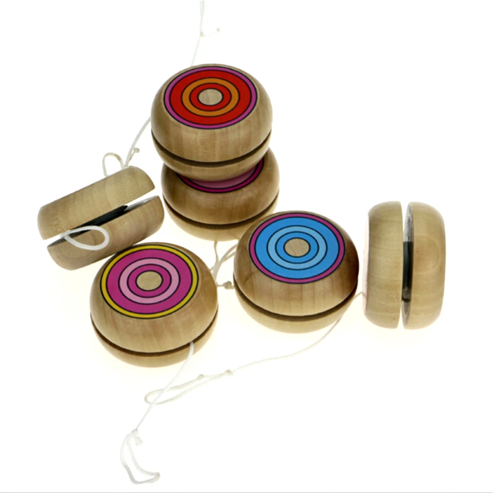 TOYZHIJIA 1PCS Wooden Yoyo Toys Kids Intelligence Educational Toy Hand