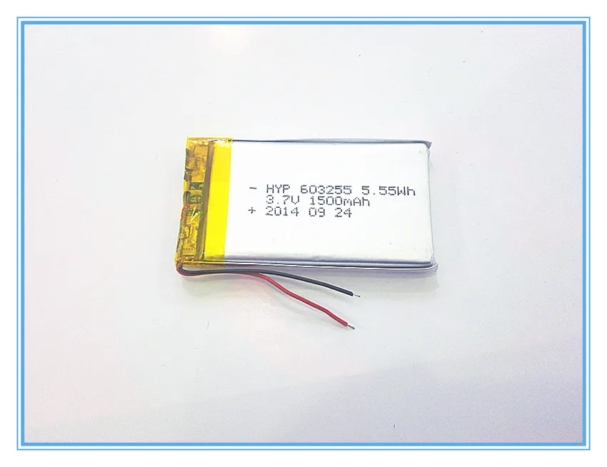 Free shipping 3.7V,1500mAH,[603255] PLIB; polymer lithium ion / Li-ion battery for dvr,GPS,mp3,mp4,cell phone,speaker