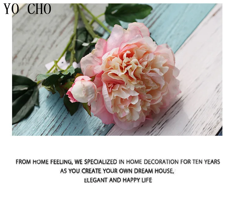 2018 Beautiful Rose Peony Artificial Silk Flowers small bouquet flores home party spring wedding decoration mariage fake Flower (3)