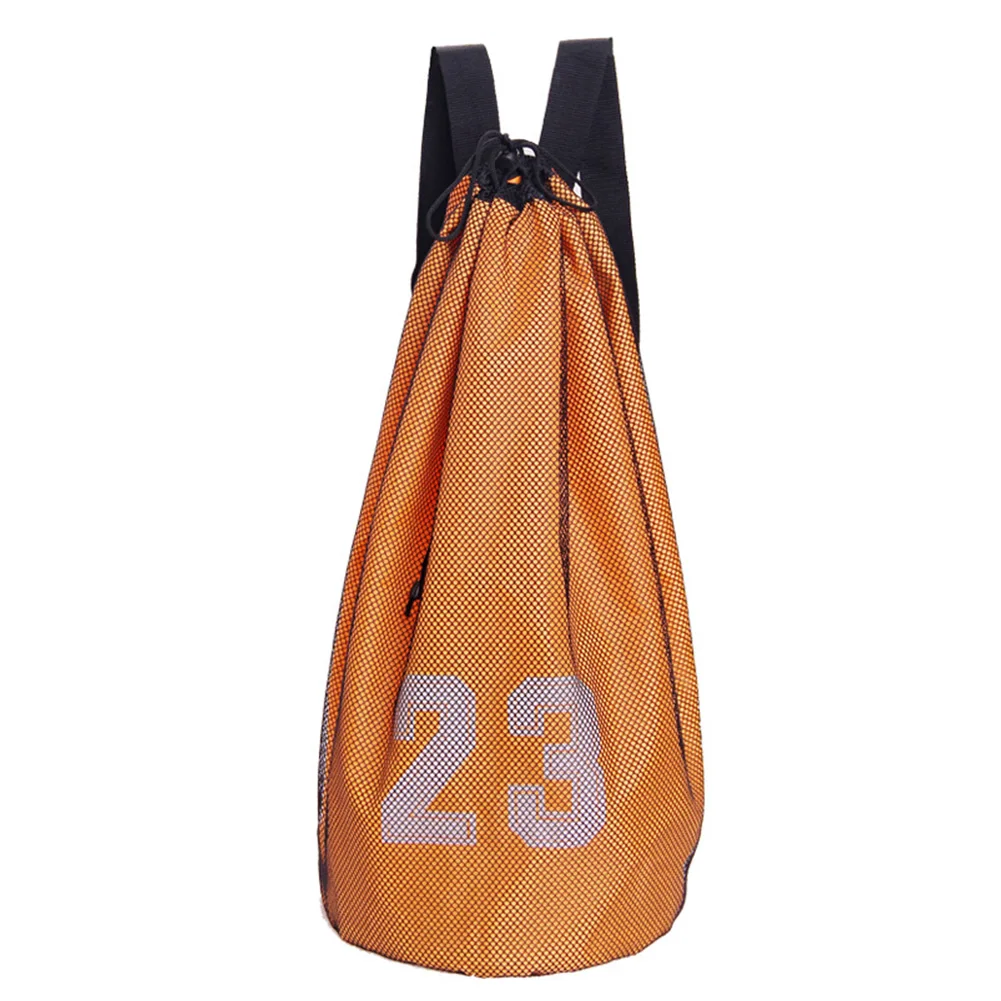 

Football Basketball Bag Drawstring Lock Wear Resistant Soccer Inner Pocket Oxford Cloth Large Capacity Mesh Backpack Volleyball