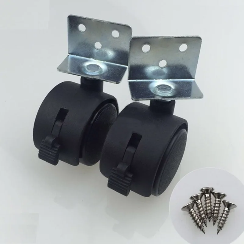 4Pcs /Lot 1.5" Universal Wrap On Twin Wheel Furniture Caster Castor