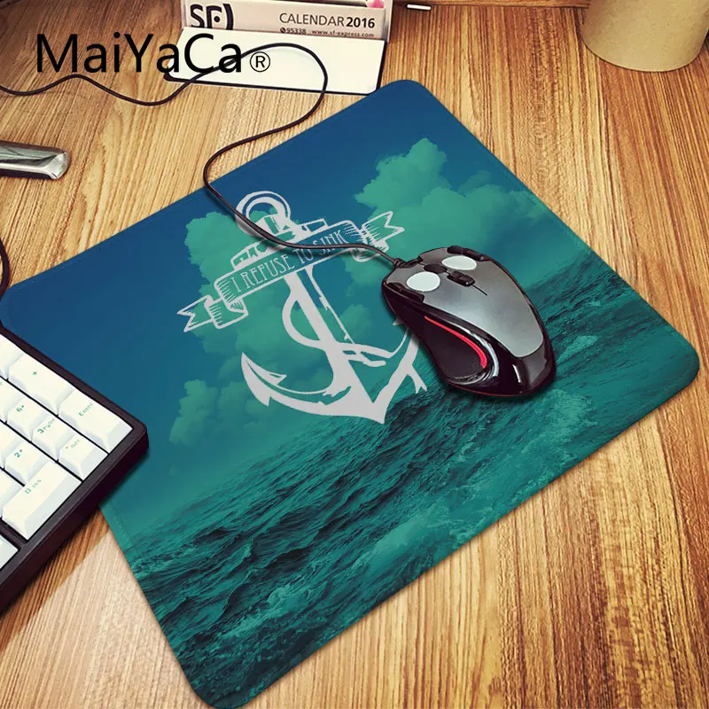 

MaiYaCa Unique Nautical Navy Anchor Pattern Unique Computer Mouse Pads Rubber Mouse Pad Desktop Mousepad 7.87*9.84 inch