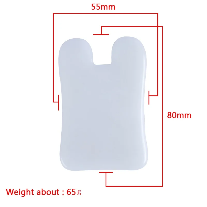 Массажный скребок для лица, гуаша, натуральный белый нефрит, инструменты для акупрессуры, массажер спа-терапия, камень, точка здоровья