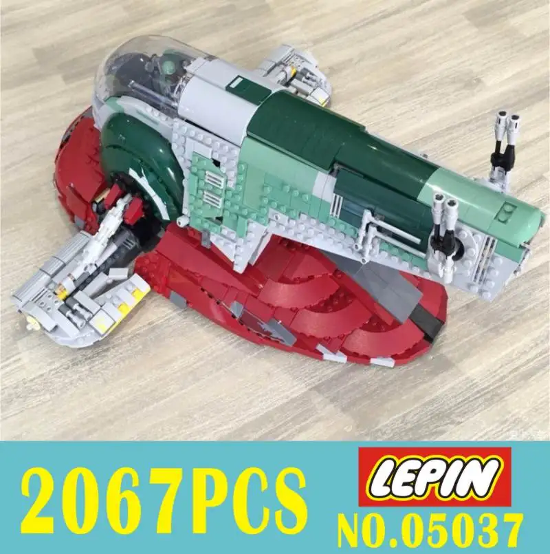 

In-Stock New LEPIN 05037 2067pcs UCS Slave I Slave NO.1 Model Building Block Bricks Toys Kits Compatible 75060 Children Gifts