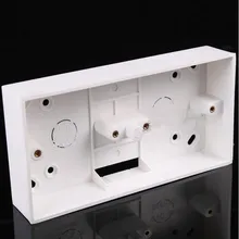 Универсальный 86 поверхностного монтажа распределительная коробка ПВХ/переключатель коробка/переключатель розетка двойной 86 Нижняя коробка 5 шт