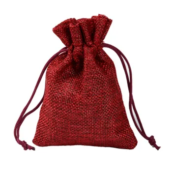 

50pcs Hemp BagNew Arrived Popular Dust-Proof Package Gift Box Protection Bags Thick Different Color 7x9cm 8x10cm 9x12cm 10x14cm