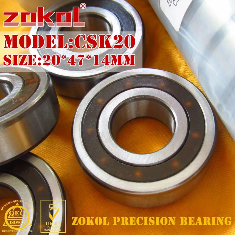 ZOKOL bearing CSK20 CSK20PP 6204 One Way Clutch Bearing 20*47*14mmin