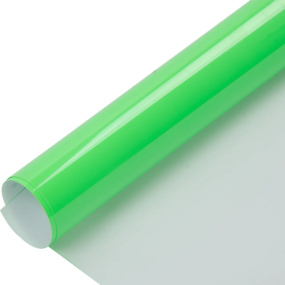 

SUNICE Fluorescent Green Heat Transfer Vinyl Film DIY Cuttable Sticker Vinyl Plotter Ironing on T-shirts Garments 0.5x0.3m